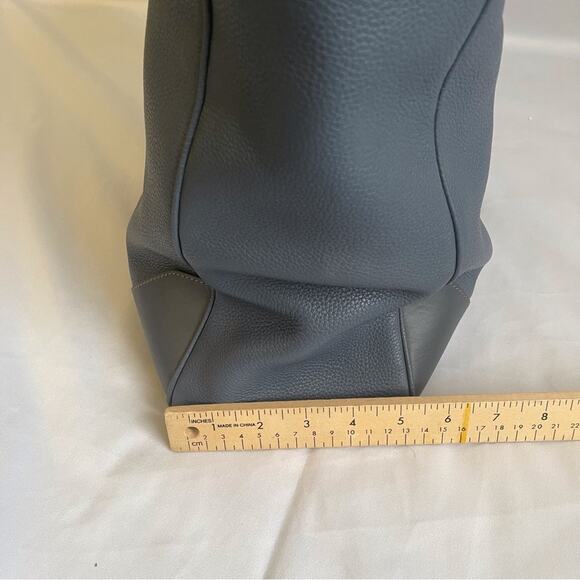 Dunhill Boston Tote Blue Leather Top Handle Work School Business Bag Tote - Picture 14 of 16